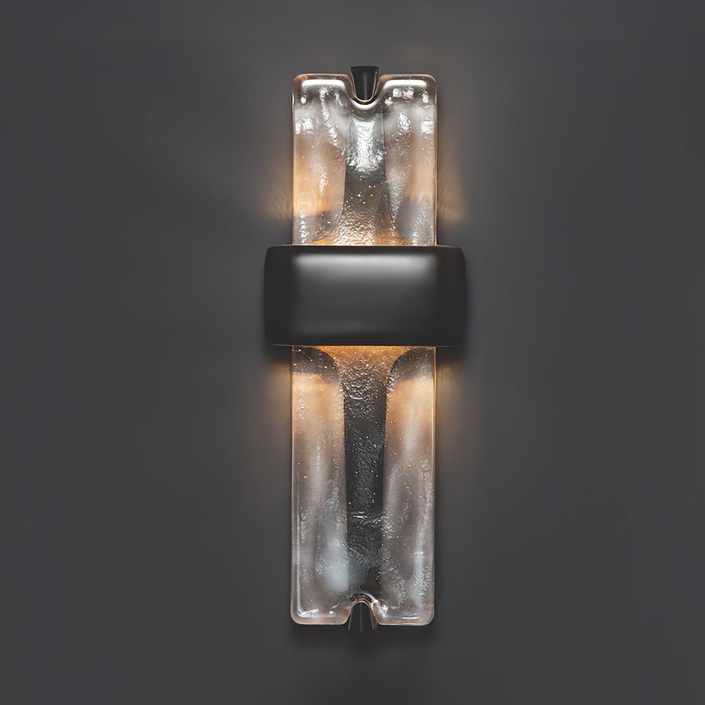 Sculpted Glass Torch Wall Light