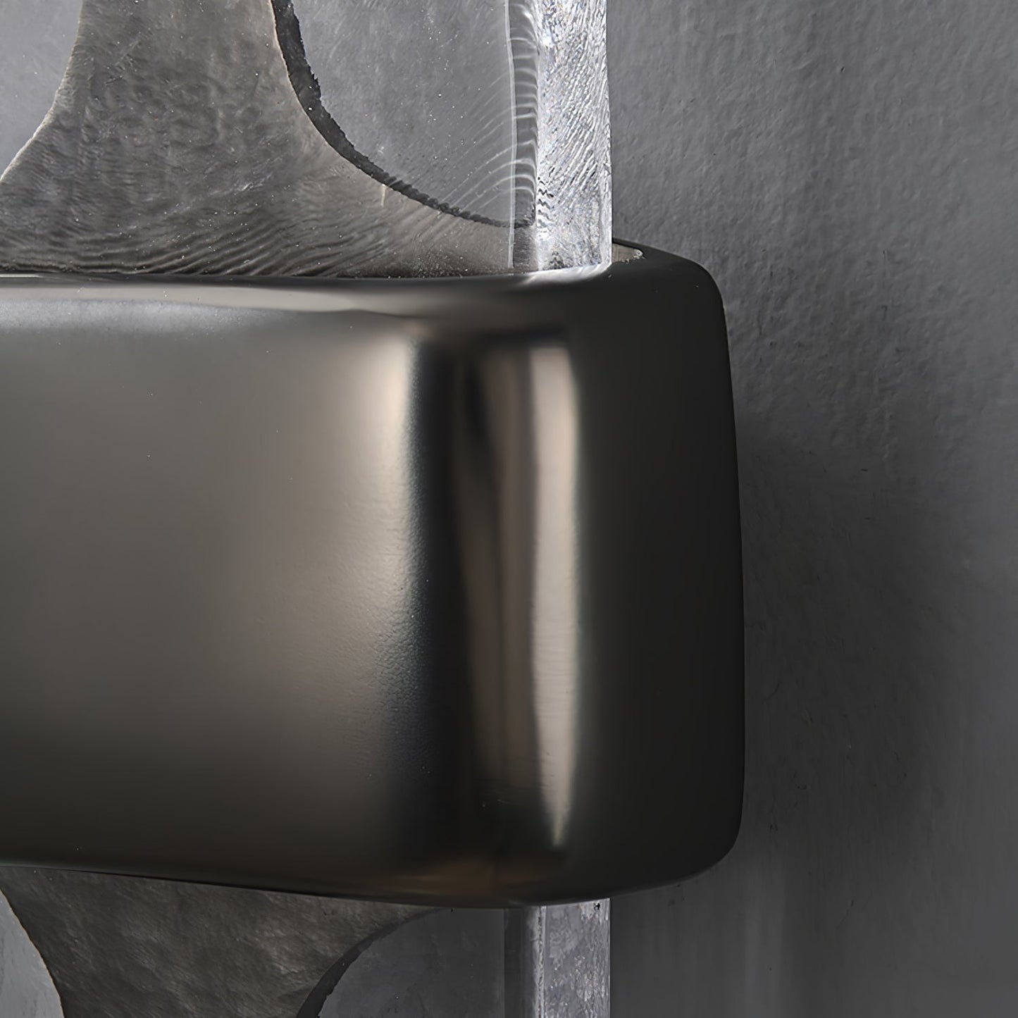 Sculpted Glass Torch Wall Light