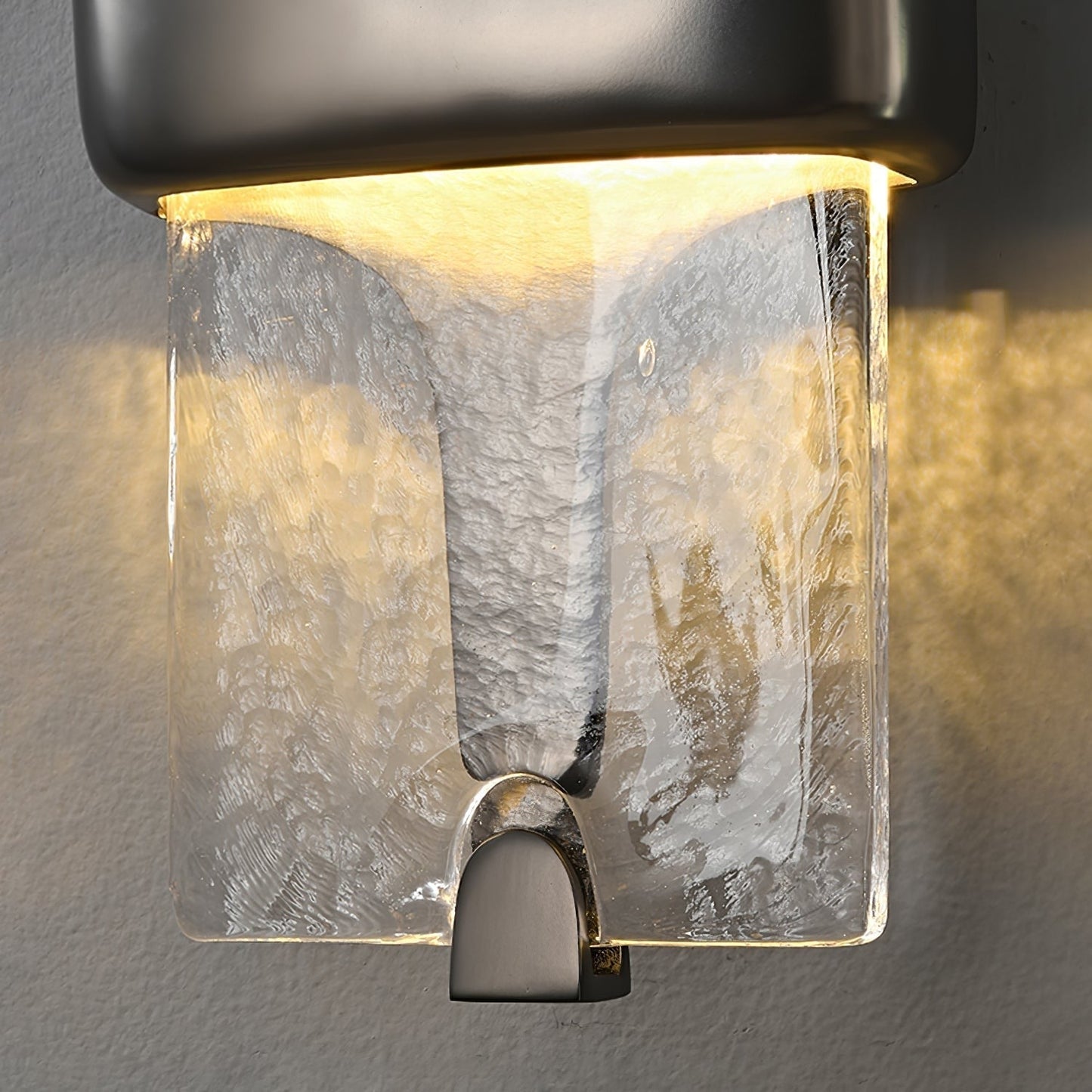 Sculpted Glass Torch Wall Light