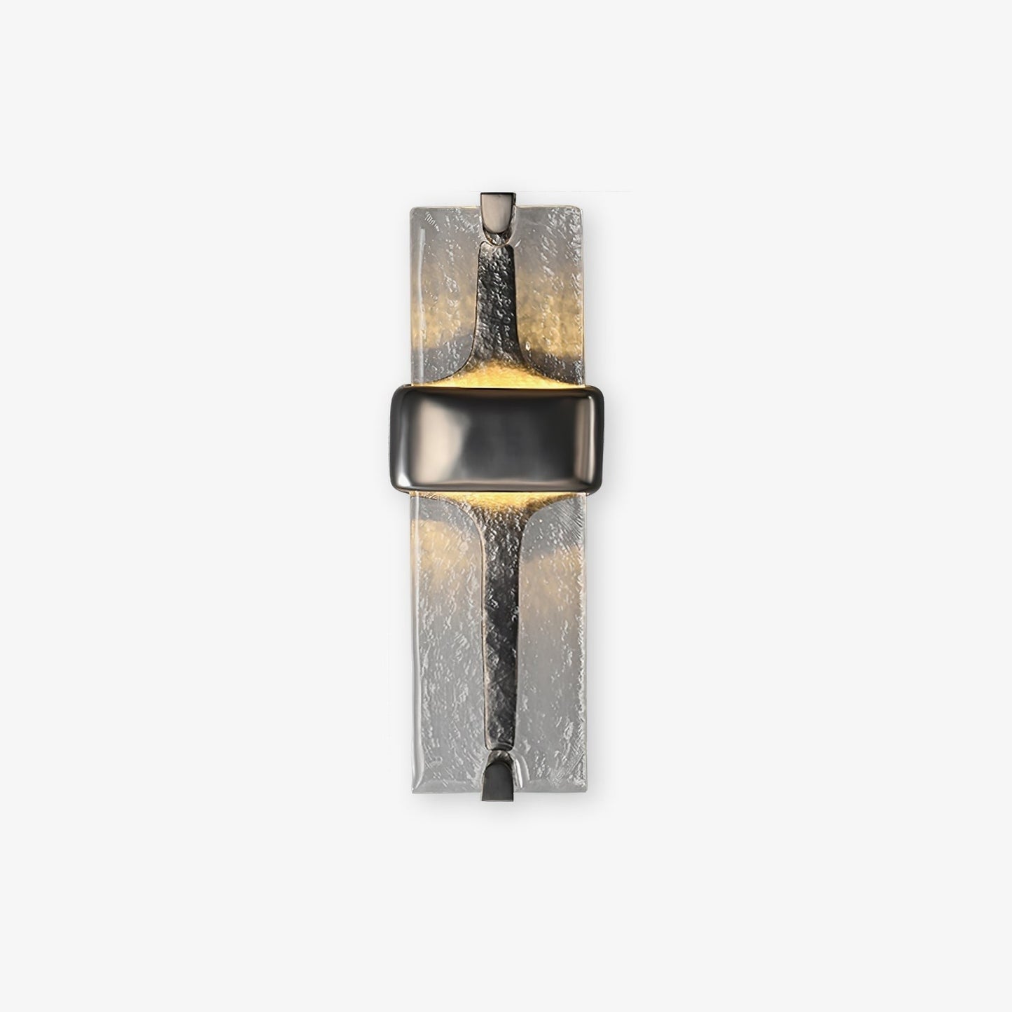 Sculpted Glass Torch Wall Light