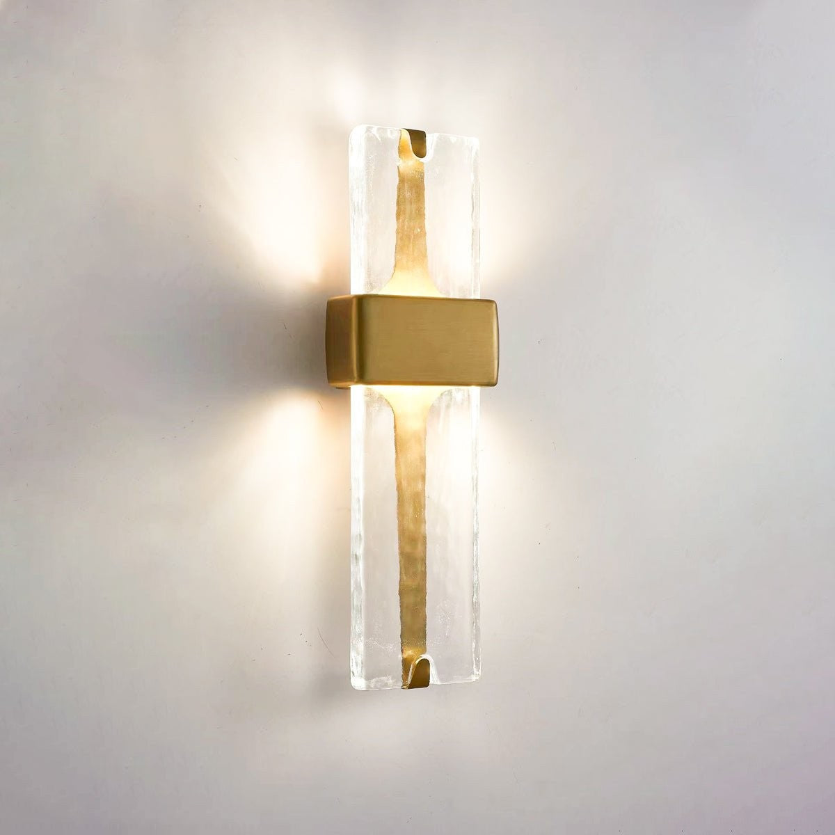 Sculpted Glass Torch Wall Light
