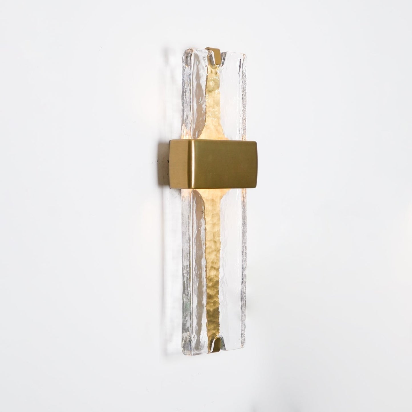 Sculpted Glass Torch Wall Light