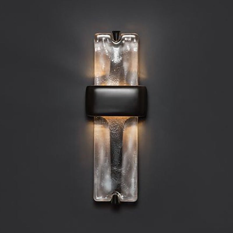 Sculpted Glass Torch Wall Light