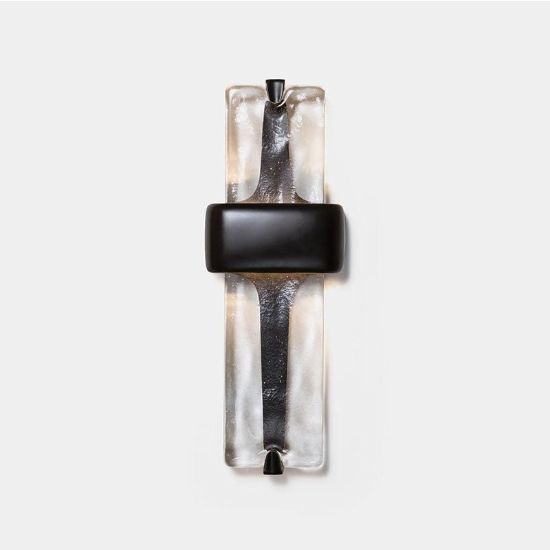 Sculpted Glass Torch Wall Light