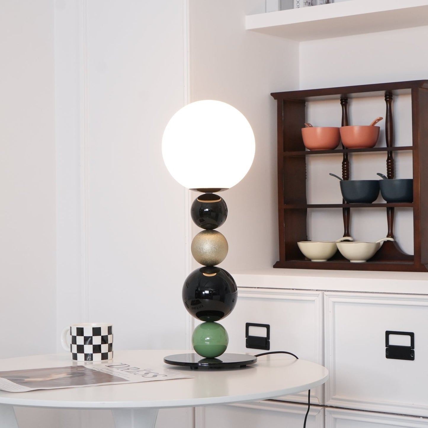 Stacked Globe Table Lamp