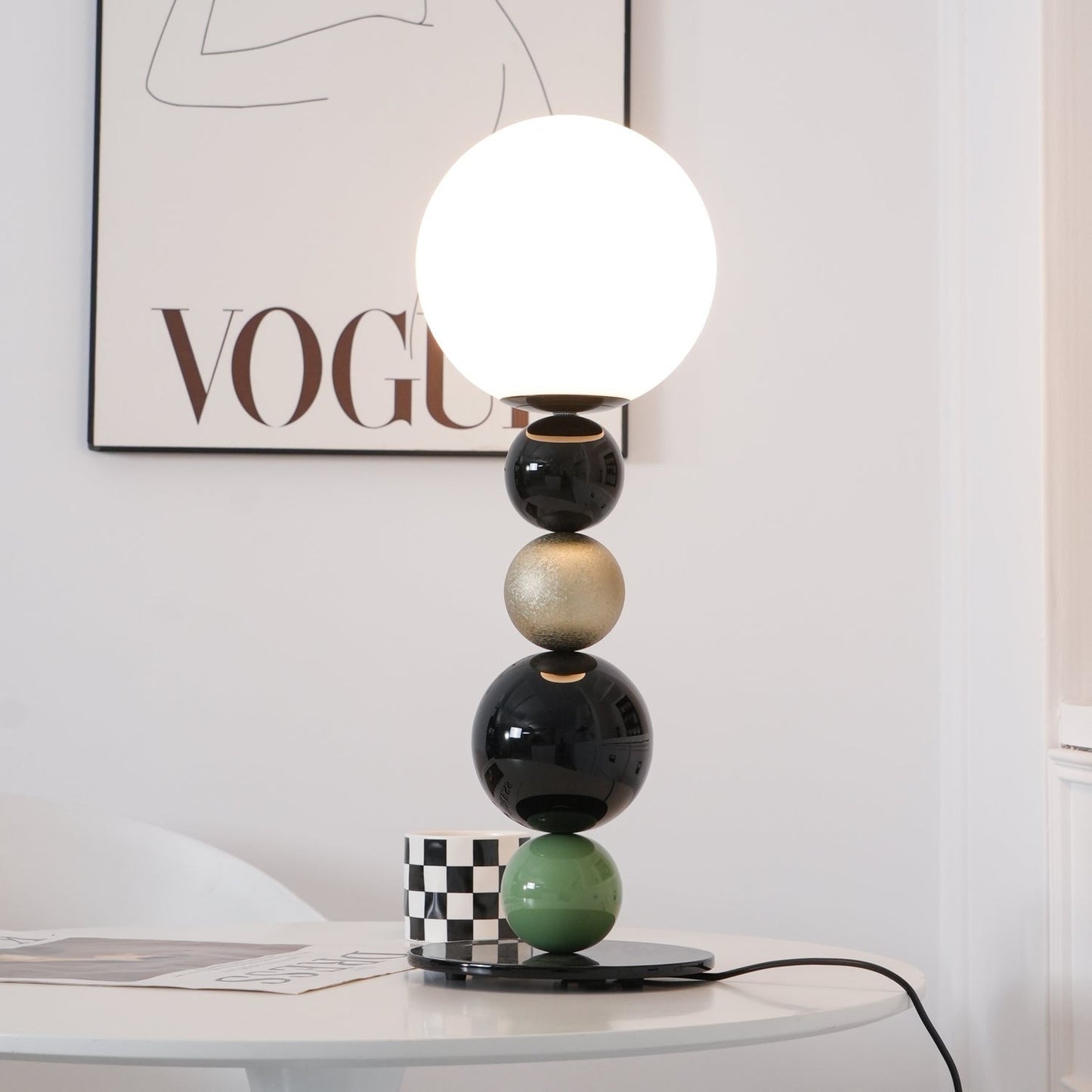 Stacked Globe Table Lamp