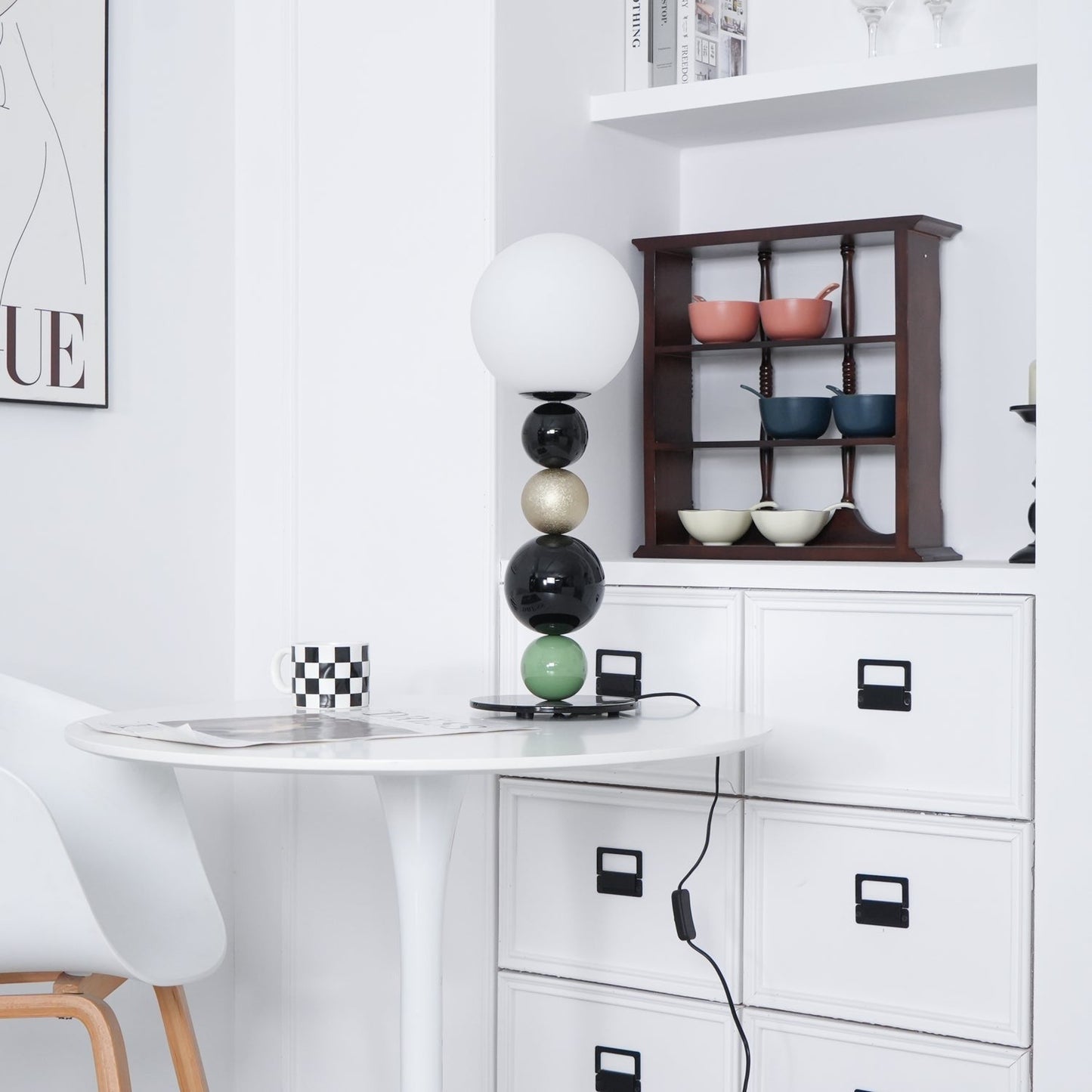 Stacked Globe Table Lamp