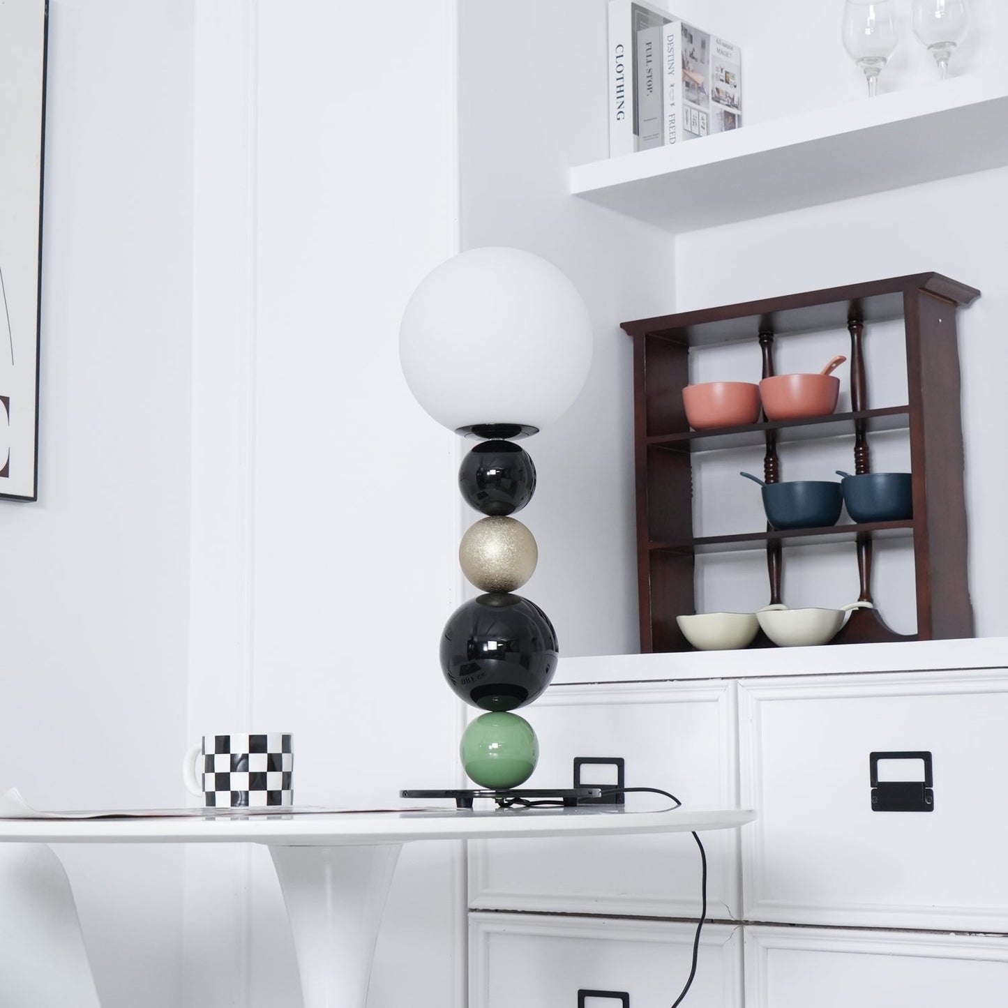 Stacked Globe Table Lamp