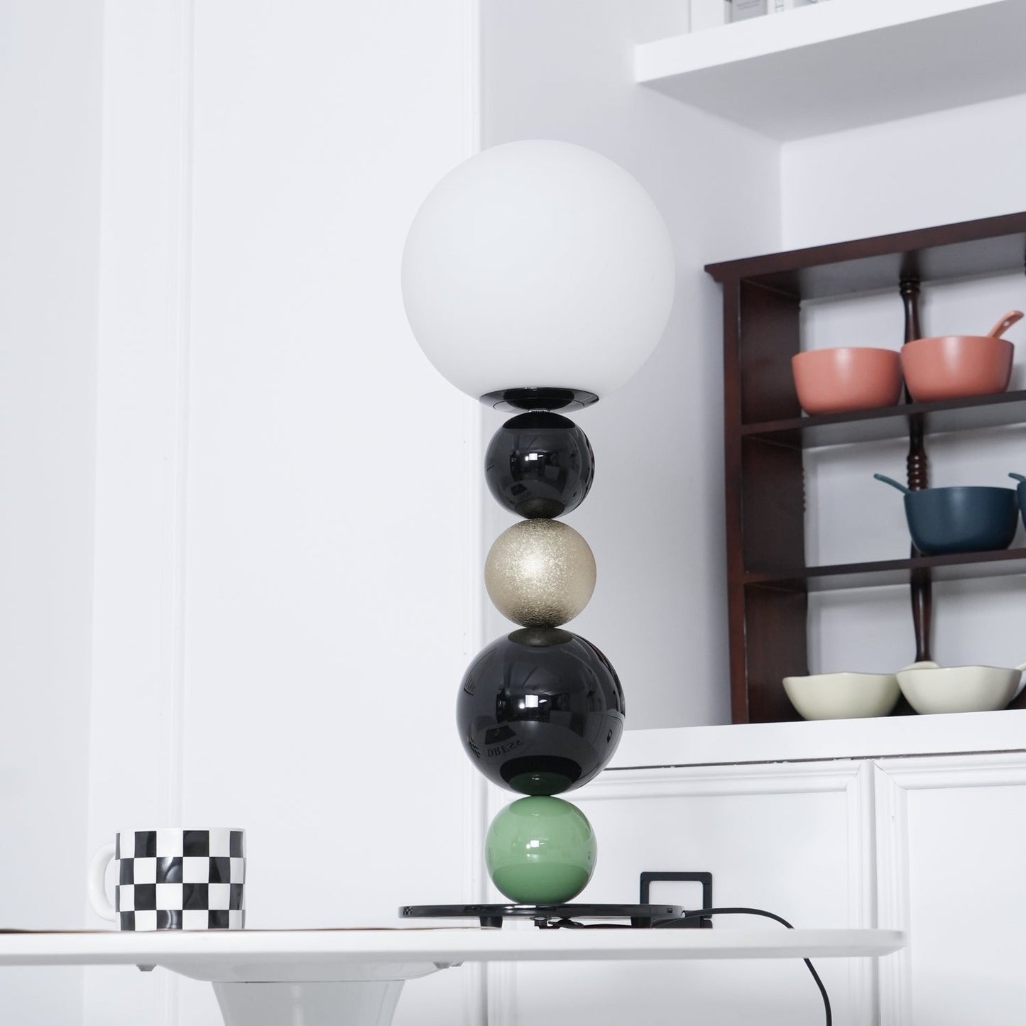 Stacked Globe Table Lamp