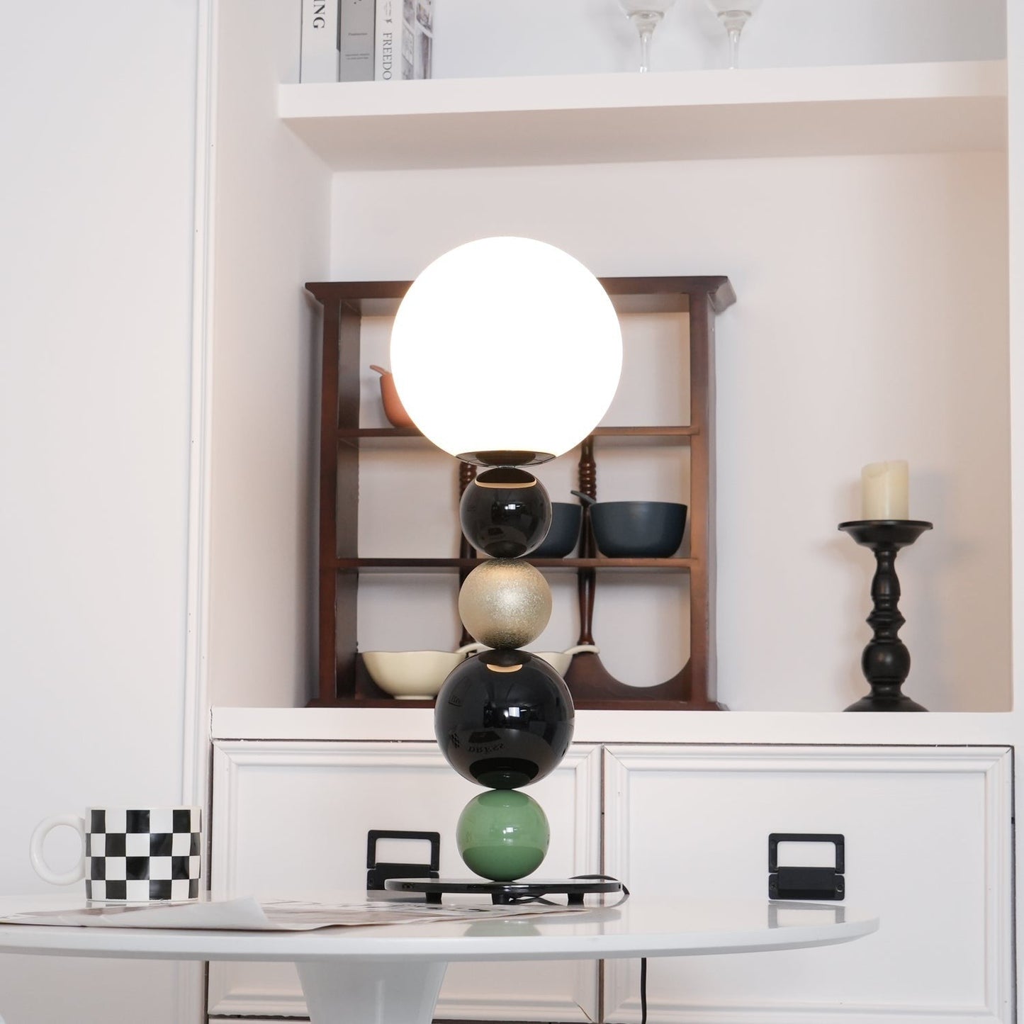 Stacked Globe Table Lamp