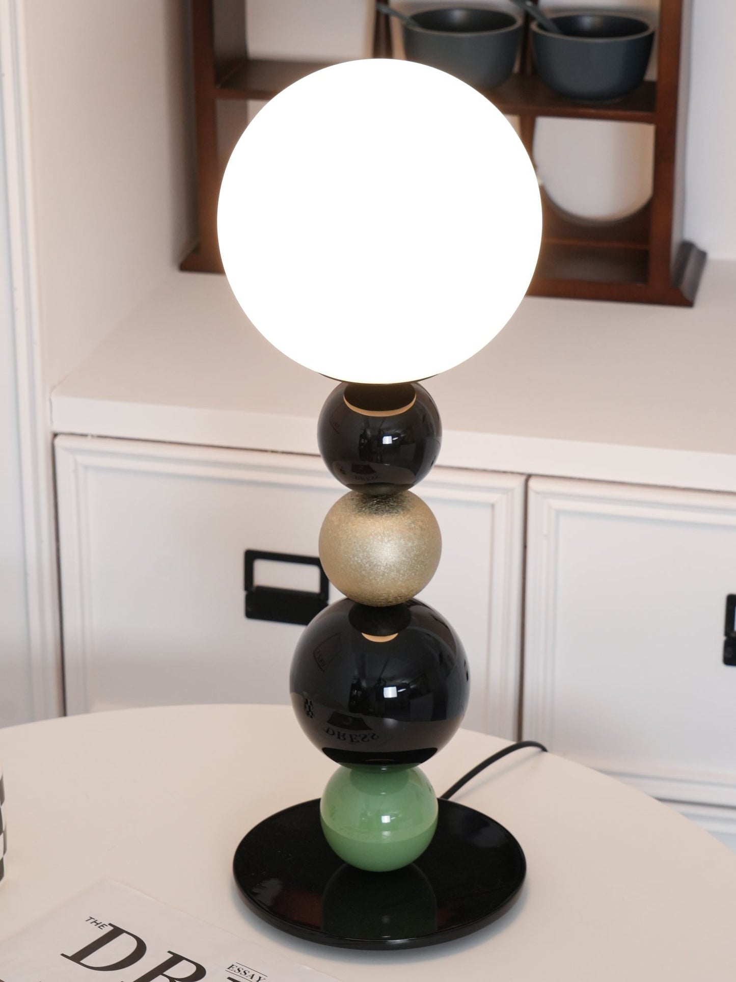 Stacked Globe Table Lamp