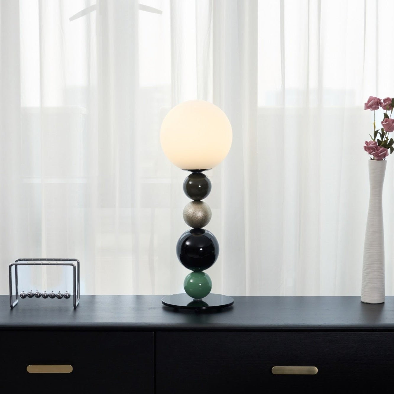 Stacked Globe Table Lamp