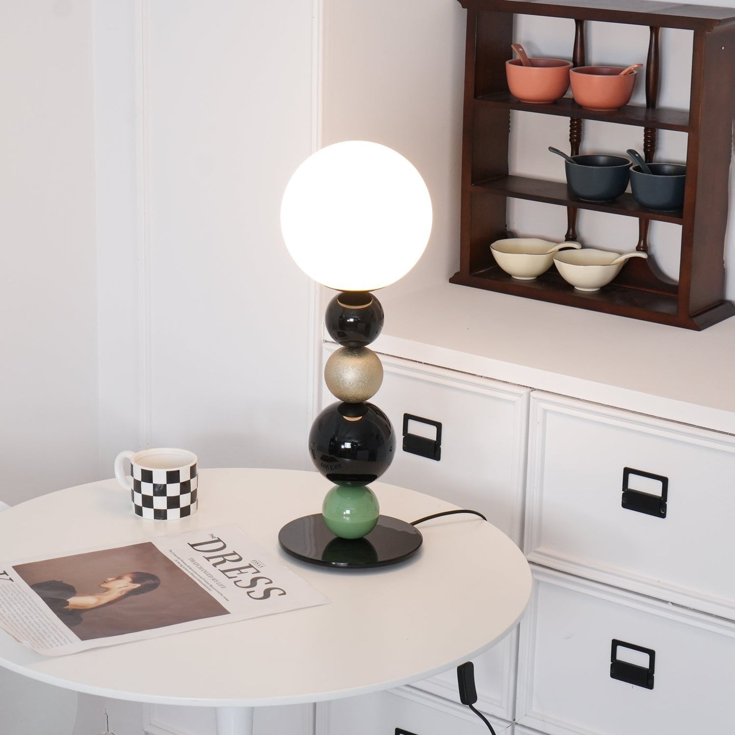 Stacked Globe Table Lamp