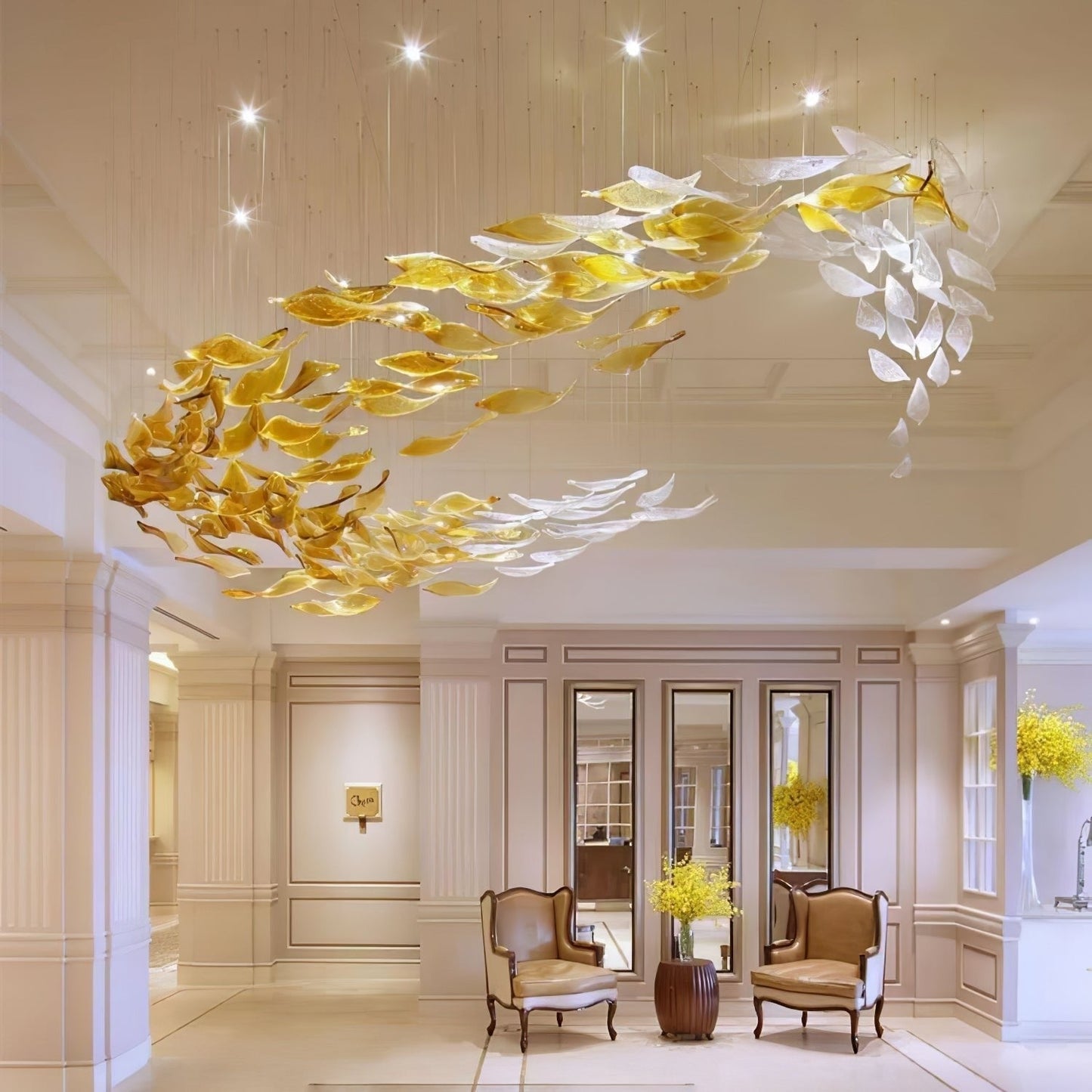 Swaying Leaves Custom Chandelier