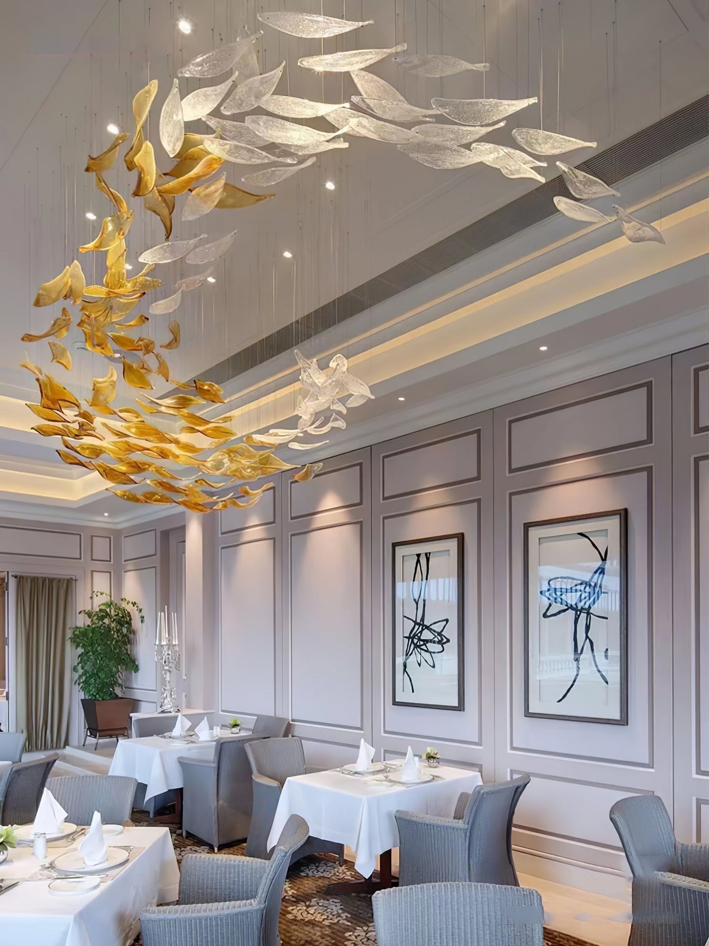 Swaying Leaves Custom Chandelier