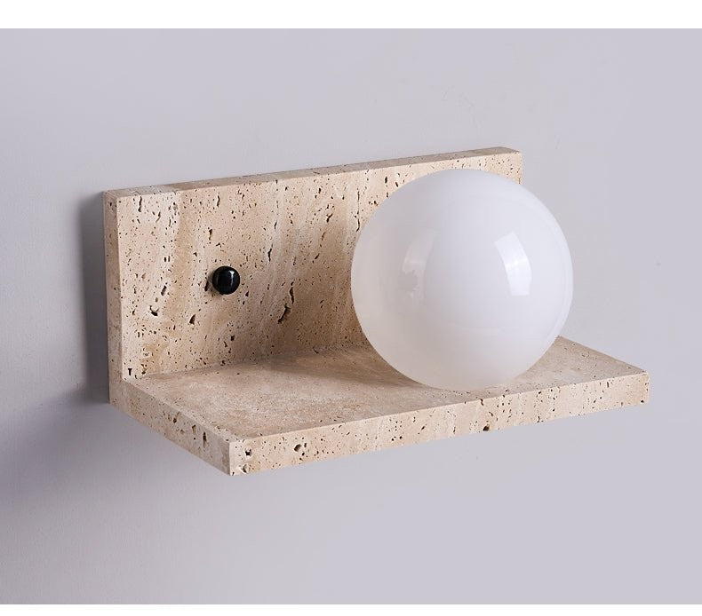 Travertine Display Shelf Wall Light