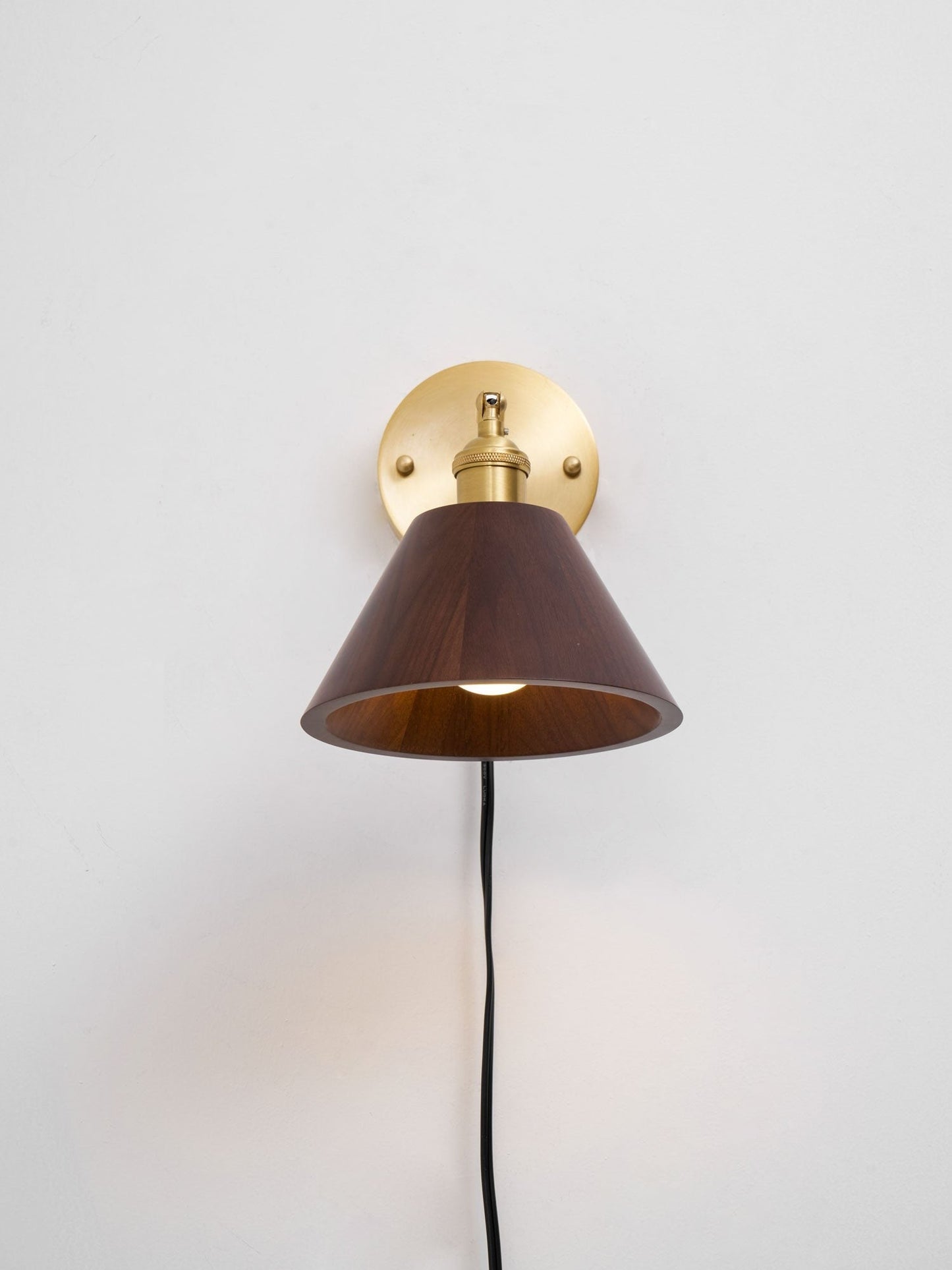 Walnut Plug-In Wall Accent Light