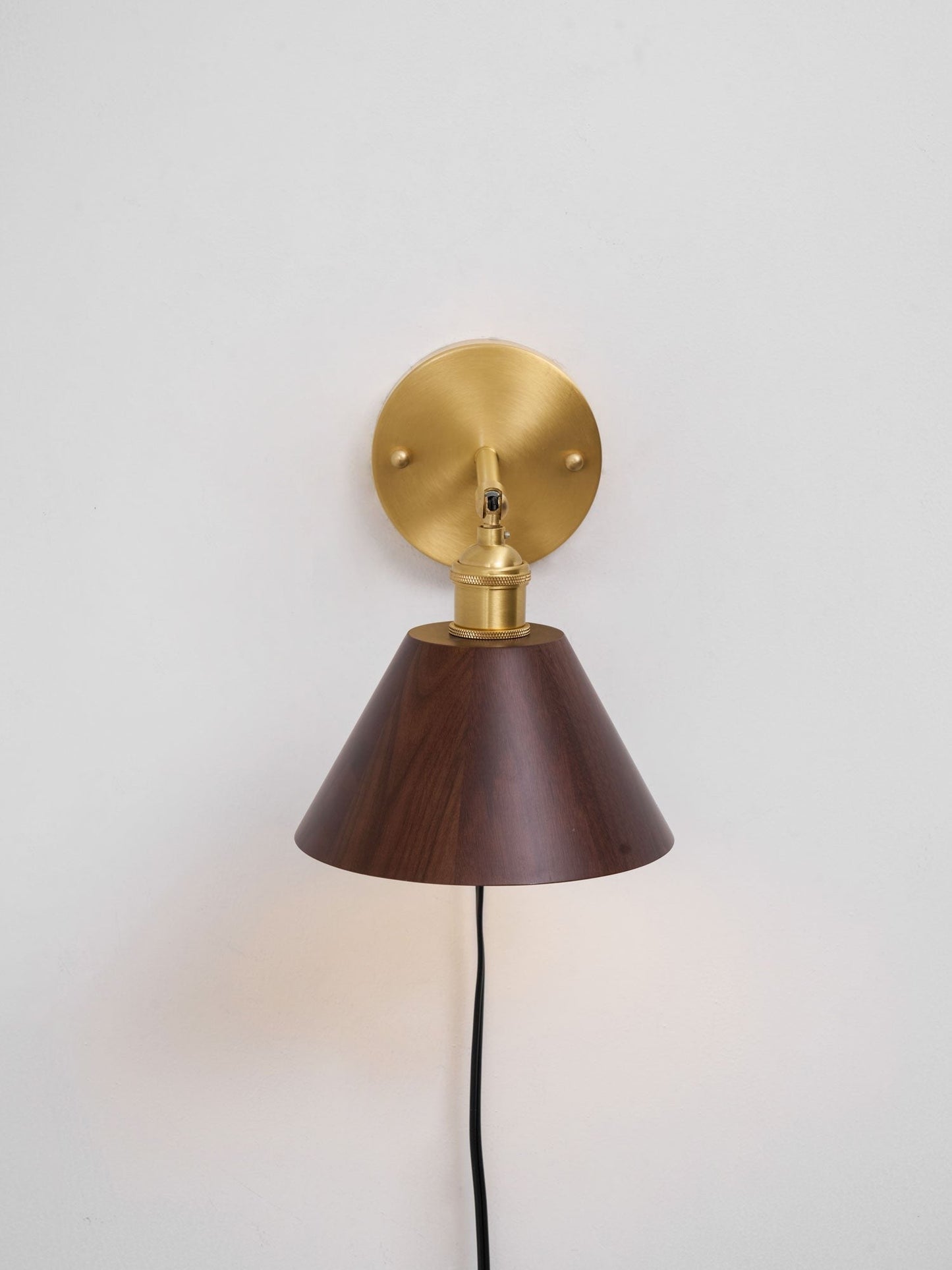 Walnut Plug-In Wall Accent Light