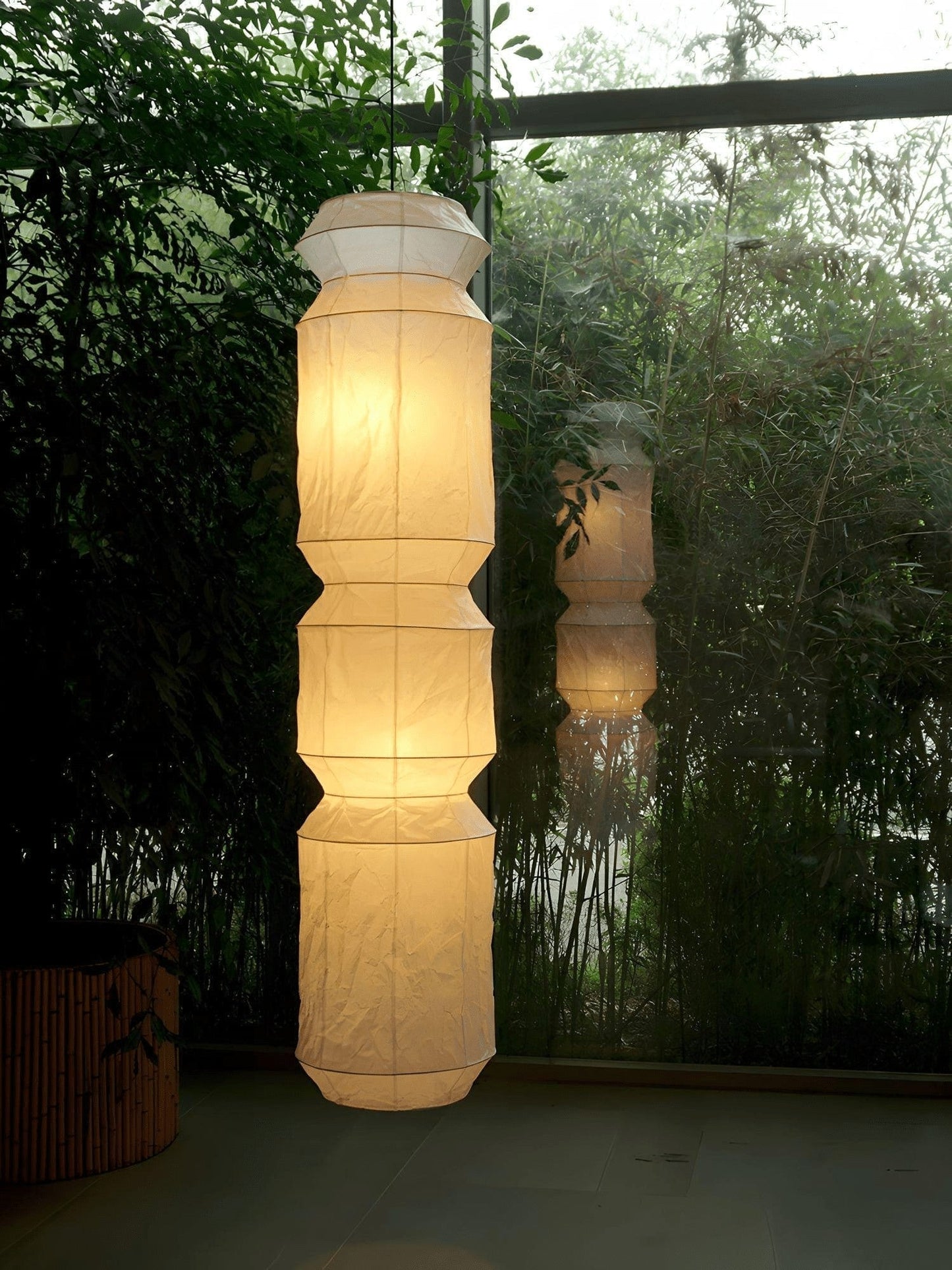 Washi Paper Sculptural Pendant Light