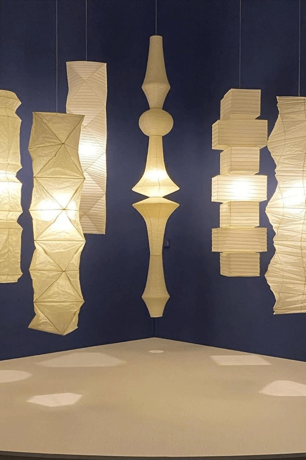 Washi Paper Sculptural Pendant Light